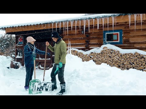 A Korean country house isolated by the heaviest snowfall ever on Lunar New Year's Day~!!