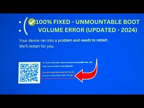 How To Fix "Unmountable Boot Volume Error " In Windows 10 & 11 [✅Updated 2024 ]