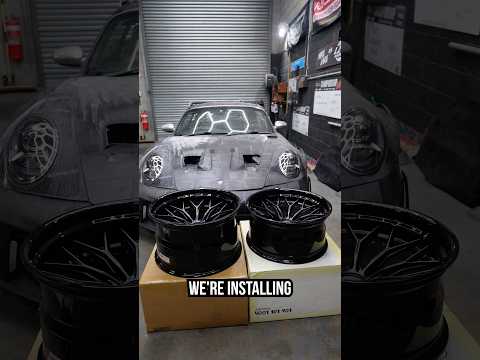 Installing HUGE wheels on our 3D printed Porsche 🤯 #porsche #3dprinting #supercar