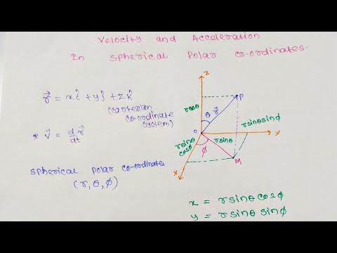 VELOCITY AND ACCELERATION IN SPHERICAL POLAR COORDINATES