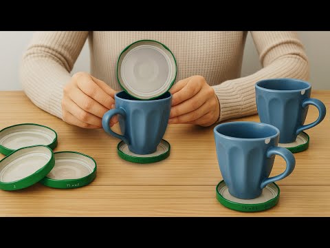 Don’t Throw Away Jar Lids and Old Mugs! Look What I Made ♻️🥰 | DIY Idea