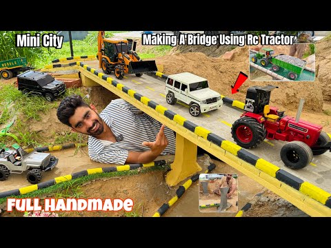 Making a Mini Bridge in Mini City using bricks with Rc Tractor 🔥@Aakash946