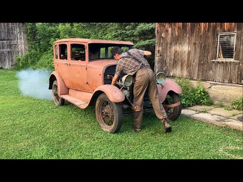 1929 Ford first start in 40 years: Model A Town Sedan