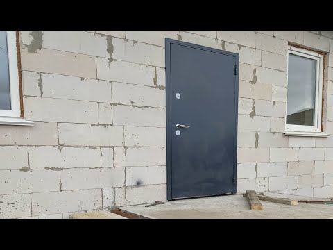 Монтаж входной двери в газобетонные стены