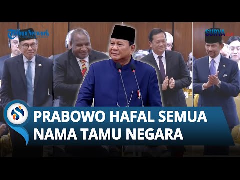 KEREN! Prabowo Hafal Semua Nama Tamu Negara saat Pelantikan TANPA Baca Teks