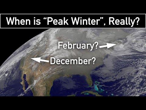 When is Peak Winter? Why the Worst Month of Winter Varies Widely Across the Northern Hemisphere