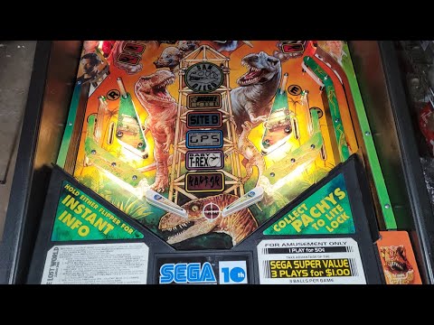 Part 4: 1997 Sega Jurassic Park The Lost World. Starting on the playfield!