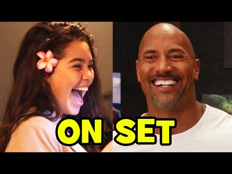 MOANA Behind The Scenes With The Voice Cast - Dwayne Johnson, Auli'i Cravalho (B-Roll & Bloopers)