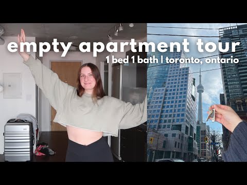 EMPTY APARTMENT TOUR | 1 bed & 1 bath apt in toronto 🏙️