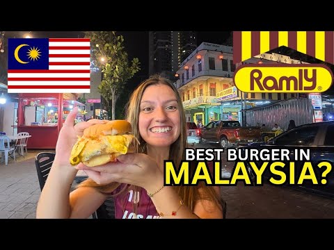 Trying the FAMOUS Malaysian RAMLY BURGER for the First Time! 🇲🇾 Street Food in Kuala Lumpur
