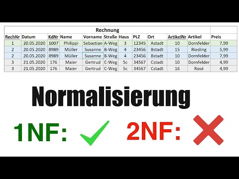 Zweite Normalform (2NF) | Datenbanken