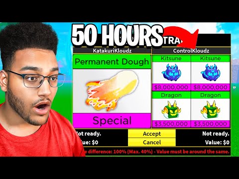 Trading PERMANENT Mythical Fruits for 50 Hours (Blox Fruits)