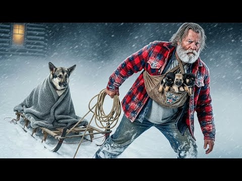 Veteran Rescues Freezing Dog and Puppies in Snowstorm — What Happened Next Will Break Your Heart