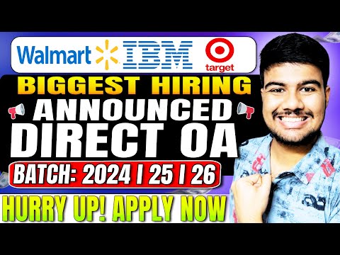 📢Biggest Hiring for 2024/25/26 Batches | Direct Test Links Inside!