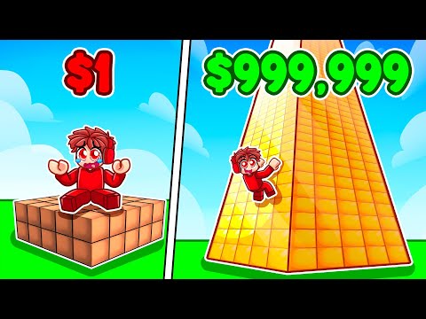 Spending $999,999 to Build the Tallest Tower in Roblox