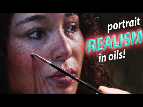 How to PAINT a PORTRAIT - Painting realistic SKIN TONES in Oils + GLAZING