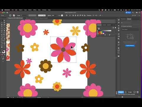 Creating a Tossed Seamless Pattern in Adobe Illustrator for Print and Surface Design