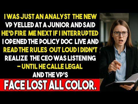 I read company rules aloud after the VP yelled—then the CEO called legal himself.