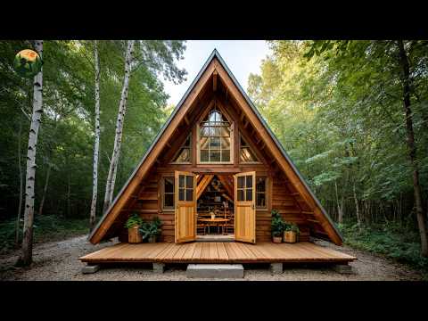 Building A Stunning Triangle House In The Forest – Start To Finish