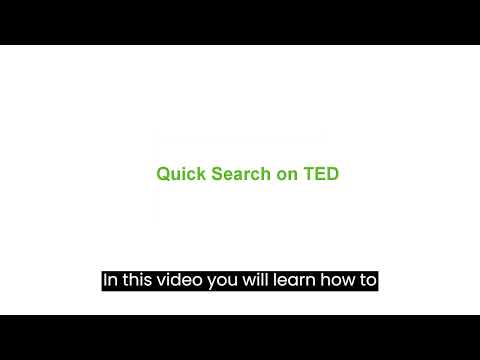 TED - Quick search – tutorial