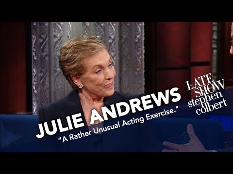 Julie Andrews Challenges Stephen To Perform With A Mouth Full Of Grapes