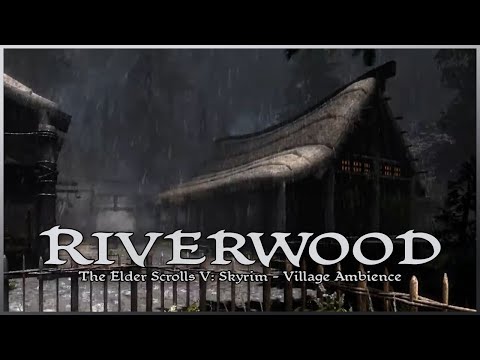 Skyrim - Riverwood Rain & Thunder | Gaming Ambience