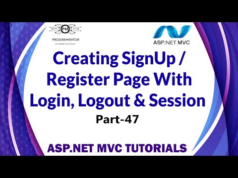 47 | Creating SignUp OR Register Page With Login In ASP.NET MVC |  | Learn ASP.NET MVC (Hindi/Urdu)