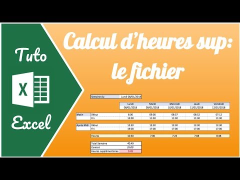 Comment calculer les heures de travail (et heures supplémentaires) sur Excel