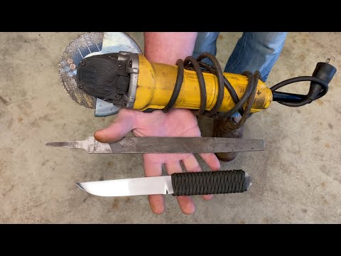 How to make a knife from a file with an angle grinder