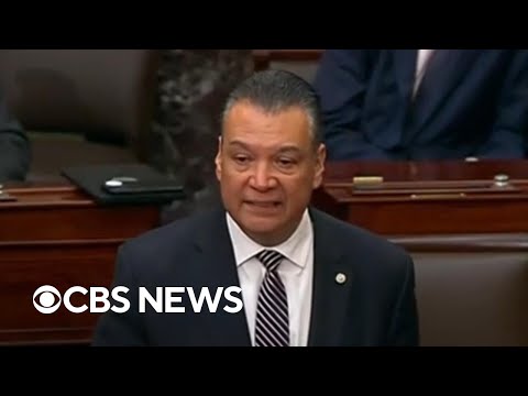Sen. Alex Padilla breaks down in tears on Senate floor recounting Noem news conference removal