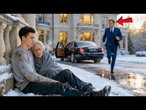 Multimillonario Se Queda Helado Al Ver A Su Madre Apoyada En Un Joven Sin Hogar — Corre Hacia Ellos…