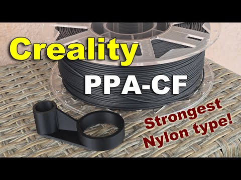 Creality PPA-CF filament review, the strongest nylon type I tested so far