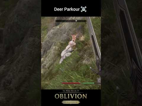 Deer tries to mimic me #shorts #oblivionremastered #oblivion #gaming