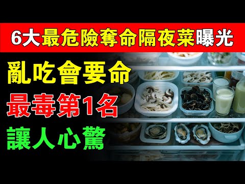 六大“最危險隔夜菜”曝光！第一名竟能致命？千萬別讓家人誤食！#養生 #健康知識 #隔夜菜 #隔夜食物中毒 #長輩飲食健康