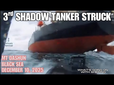 Ukraine Strikes a 3rd Shadow Fleet Tanker in the Black Sea | MT Dashan Struck Multiple Times