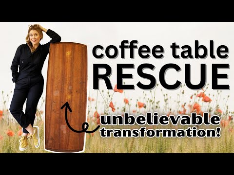 I saved this wrecked coffee table from the side of the road & you won't BELIEVE how it looks now!