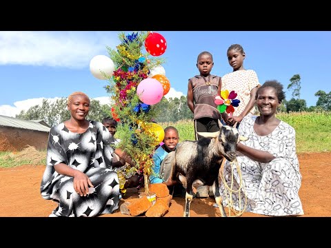 Christmas The African Village Way 🎄 | Mum Buys a Christmas Goat & Makes Christmas Tree From Scratch!