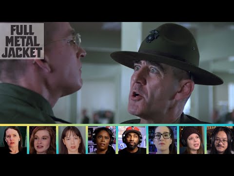 Reactors Reacting to BOOT CAMP WITH GUNNERY SERGEANT L. HARTMAN | Full Metal Jacket (1987)