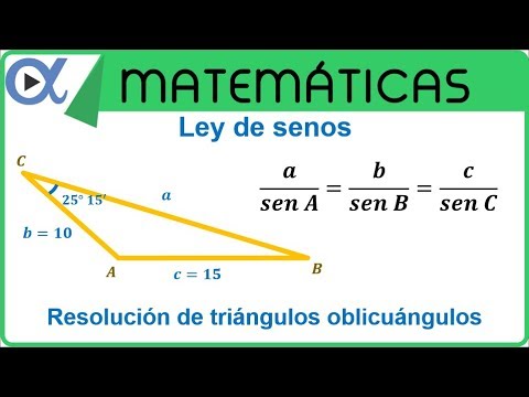📐 LEY DE SENOS 👉 Resolución de Triángulos Oblicuángulos (Dos lados y un ángulo)