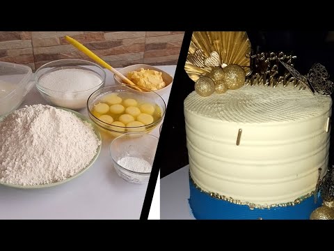 How to Bake and Decorate a Birthday Cake from Scratch |Vanilla Cake recipe