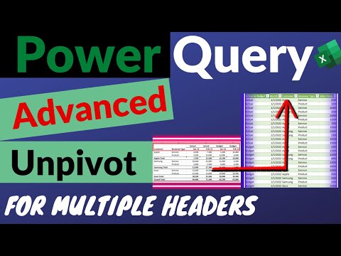 Advanced Unpivot in Power Query - Transpose Multiple Columns & Multiple Headers Without Any Formulas