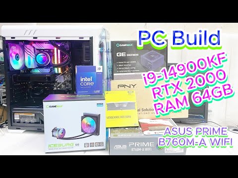 PC Build i9-14900KF RTX 2000 RAM 64GB | ASUS PRIME B760M-A WIFI | Step-by-Step Assembly A Full PC