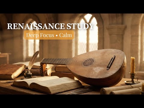 Renaissance Study Lute for Deep Focus 📚 | The Scholar’s Quiet Desk