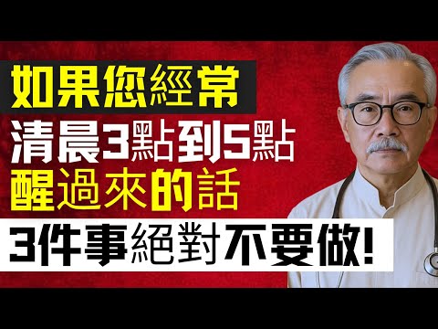 凌晨5點前就算醒了，也絕對不能做的「3件事」 | 老年失眠症 | 老年建議 | 60、70歲人群必看 | 林强医生