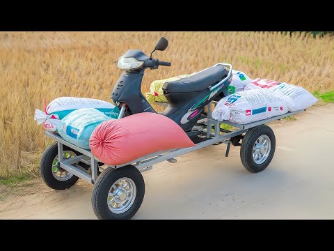 Farmer invented the idea of turning a motorbike into a 4-wheel vehicle, surprising everyone.
