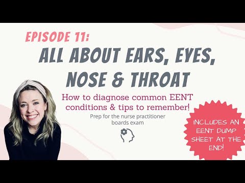 ALL ABOUT EENT| Diagnosis & management in primary care| Nurse Practitioner Boards Prep| CORRECTED
