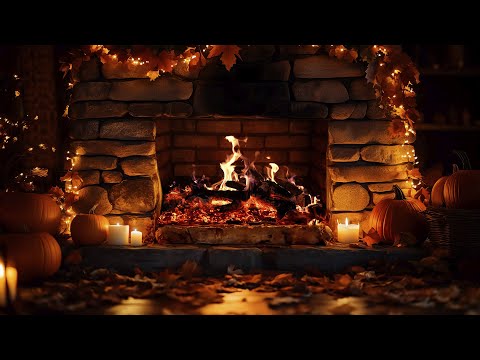 Cozy Autumn Fireplace 12 Hrs🔥 Crackling Fire Sounds for Peaceful Sleep [No Music]