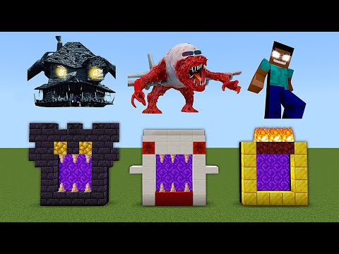 How To Make A Portal To Monster House Infected Sky Herobrine In Minecraft