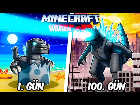 Hardcore Minecraft'ta GODZILLA Olarak 100 Gün Geçirmemin Hikayesi...