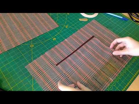 Как сделать накладной карман с кожаной обтачкой на подкладе сумки. Шоппер.